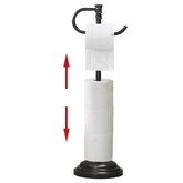 RUMOSE toilet paper stand on floor base for easy bathroom organization.