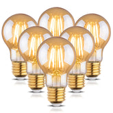 Runquiz amber LED Edison bulb with 4W-40W equivalent brightness for cozy ambient lighting.