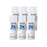 Rust-Oleum Painter's Touch 2X flat white spray can for interior projects with smooth, even coverage