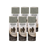 Rust-Oleum Stone Creations Gray spray can showing textured stone finish for indoor projects.