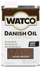 Rust-Oleum Watco Danish Oil Black Walnut bottle ready for a rich, hand-rubbed finish.