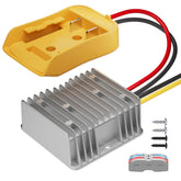 RVBOATPAT step-down converter powering DeWalt 20V to 12V devices