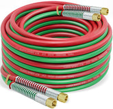 RX WELD 50ft oxy-acetylene hose ready for professional welding tasks.