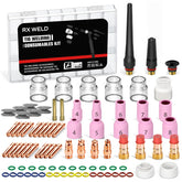 RX WELD 87pcs TIG torch accessories kit for versatile welding tasks.