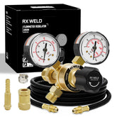 RX WELD Argon regulator dial gauge for precise gas control