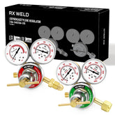 RX WELD oxygen regulator with CGA-540 connection for steady gas flow