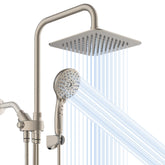 Ryamen dual shower head 8-inch rainfall provides spa-like coverage for a refreshing start