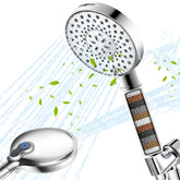 Ryamen filtered shower head handheld showing chlorine reduction for sensitive skin