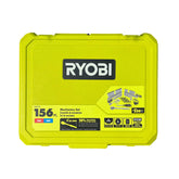 RYOBI 156pc mechanics set quick-release ratchets for tight spaces