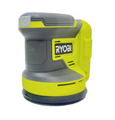 RYOBI 18V ONE+ 5-in sander front view for precise cordless sanding.