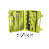 RYOBI 195-Piece drill bit set in rugged case for quick bit access