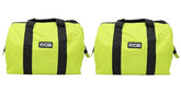 RYOBI green wide-mouth contractor bag with full-top zipper for quick access on site.