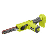 RYOBI ONE+ belt sander with ergonomic design for precise sanding in tight spaces.