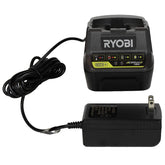 RYOBI P118B 18V battery charger front view with fast charging capability