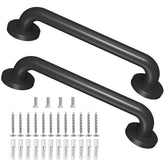 Sahans wall-mounted handrail provides sturdy stair support for home use.