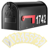 Saillong galvanized steel black mailbox front view demonstrates durable curbside performance.