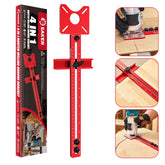 Saker 4-in-1 router bracket base enables precise groove milling on wood.