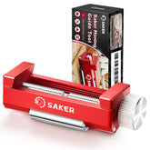 Saker honing guide red front view for stable, precise edge sharpening.