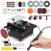 Saker mini table saw front view showing compact design for on-the-go projects