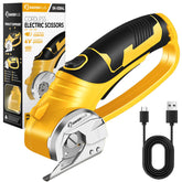 SakerPlus cordless scissors front view with LED light for precise cuts.