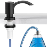 SAMODRA built-in sink soap dispenser front view in matte black for a sleek kitchen look.