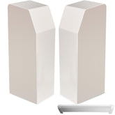Samorillo left end cap for baseboard heater provides a secure, clean finish.