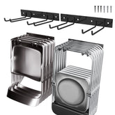 SAMRELAX 2pack folding chair hanger rails keep chairs organized and space-efficient.