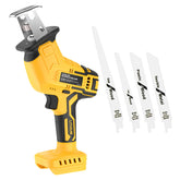 Samvinor cordless reciprocating saw ready for Dewalt 20V battery use for versatile cuts.