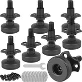 Sanchamy heavy-duty levelers with T-nut kit stabilize furniture on uneven floors.