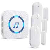 SanJie Door Chime with 3 sensors and 1 receiver monitors multiple entry points.