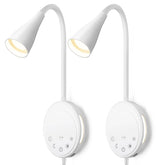 SANKEDOU LED wall-mount reading light on bedside for focused reading.