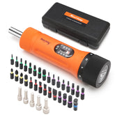 Sanliang 36Pcs torque screwdriver set box organized for quick access and storage.