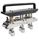Sanpyl 3-station edge roller front view for precise 0-90° bending