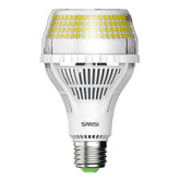 SANSI LED bulb 400W equivalent in use provides bright daylight for workshops.