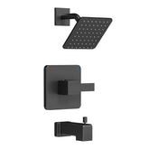 SANTONIC Delta 14 replacement shower head in matte black offers durable rainfall spray