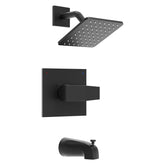 SANTONIC Delta 14-Series 6-inch shower head in matte black adds modern air and durability