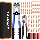 Sanuke battery lug crimping tool kit in action delivering secure connections.