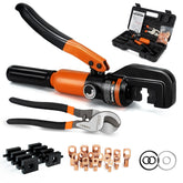 Sanuke hydraulic crimper tool with die-sets for versatile electrical terminations.