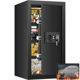 Sapekity large safe box front view showing sturdy construction for valuables