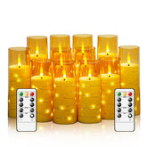 Sasigeiaa flameless candles with embedded star string glow in a contemporary setting