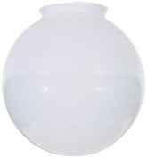 Satco 8x4 sprayed glossy white ball shade with 8-inch diameter for modern lighting