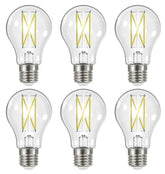 Satco S12414-8 LED A19 bulb with clear glass, ideal for bright general lighting