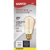 Satco S2423 vintage ST19 bulb with clear glass for warm, nostalgic ambiance