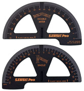Sawset Pro with large scales enables quick, accurate miter angle settings for any project.