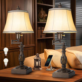 Scenekoy 23-5-inch swing-arm lamp in brown finish for flexible lighting at desk or nightstand