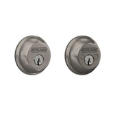 Schlage B62N619 exterior keyed deadbolt for added outdoor security.
