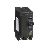 Schneider Electric QO270CP front view shows compact 70A two-pole breaker for protection.