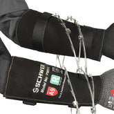 Schwer ANSI A9 arm sleeve provides forearm cut protection with secure fit