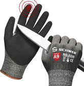 Schwer ProGuard glove front view shows high-cut protection for heavy-duty tasks