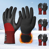Schwer winter gloves with 3-4 dipped coating, close-up grip detail.